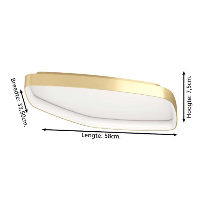 Goldene design Deckenlampe Aluminium, Samson, 25,2W, 3000K LED