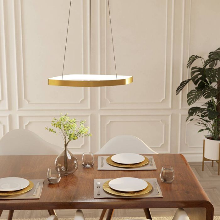 Goldene design Pendelleuchte Aluminium, Samson, 25,2W, 3000K LED