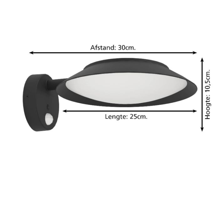 Schwarze Solar Außen Wandleuchte Kunststoff, Iacopo, 7W, 3000K LED, IP65