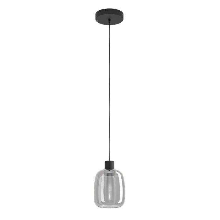 Schwarze Smart Pendelleuchte Rauchglas, Tamika, 3,7W, RGBW LED