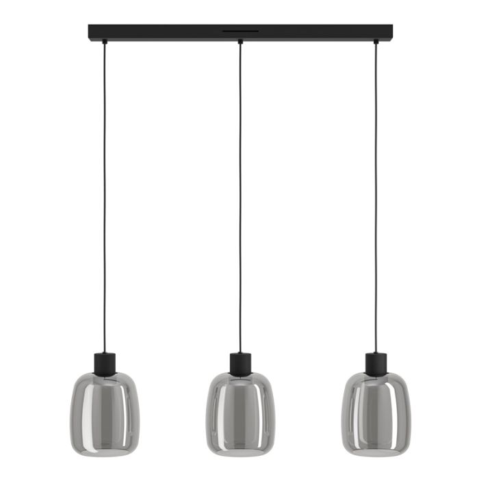 Schwarze Smart Pendelleuchte Rauchglas, Tamika, 3,7W, RGBW LED