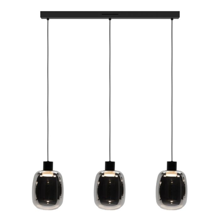 Schwarze Smart Pendelleuchte Rauchglas, Tamika, 3,7W, RGBW LED