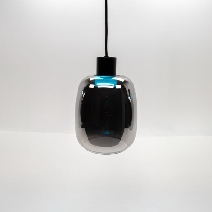 Schwarze Smart Pendelleuchte Rauchglas, Tamika, 3,7W, RGBW LED