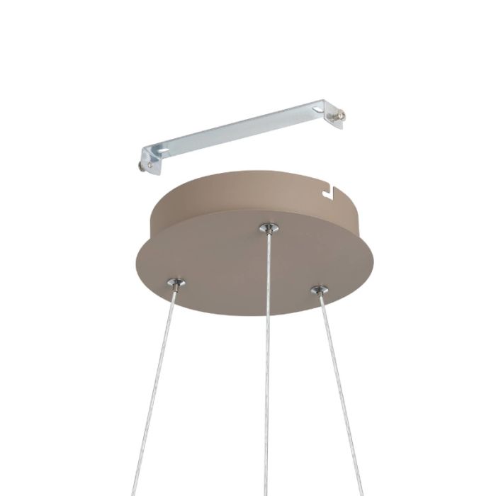 Beige moderne Pendelleuchte Aluminium, Ties, 42W, 3000K LED