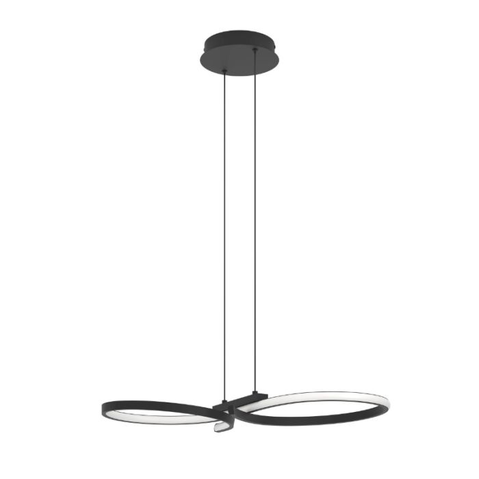 Schwarze moderne Pendelleuchte Aluminium, Thekla, 21W, 3000K LED