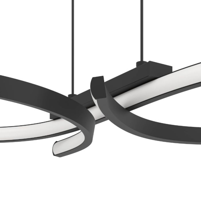 Schwarze moderne Pendelleuchte Aluminium, Thekla, 21W, 3000K LED
