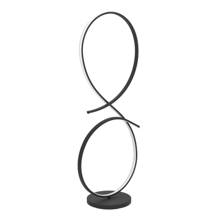 Schwarze moderne Stehlampe Aluminium, Thekla, 20W, 3000K LED, mit Schalter