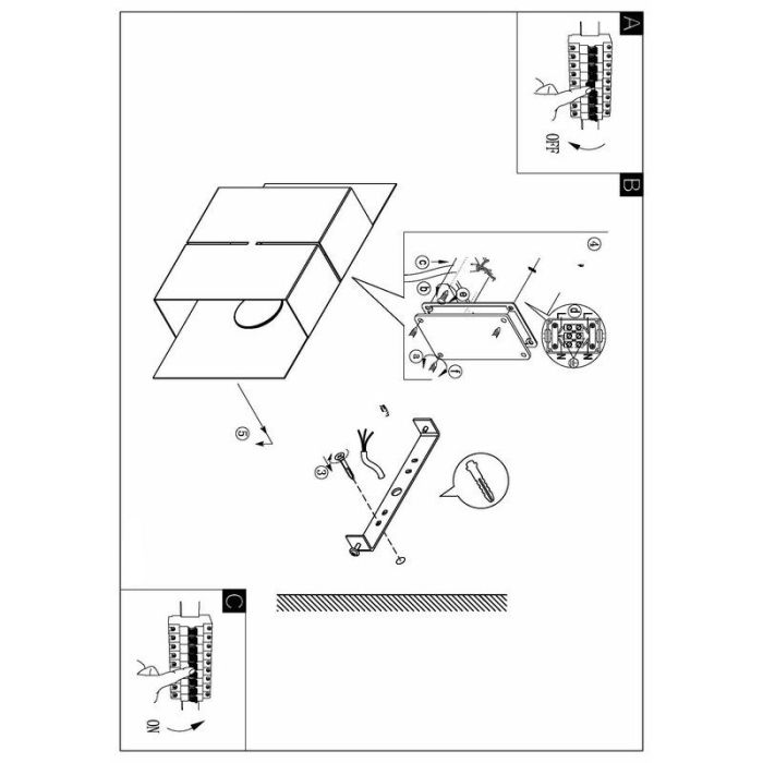 Schwarze moderne Außenleuchte Metall, Ishaya, 3W, 3000K LED, IP44
