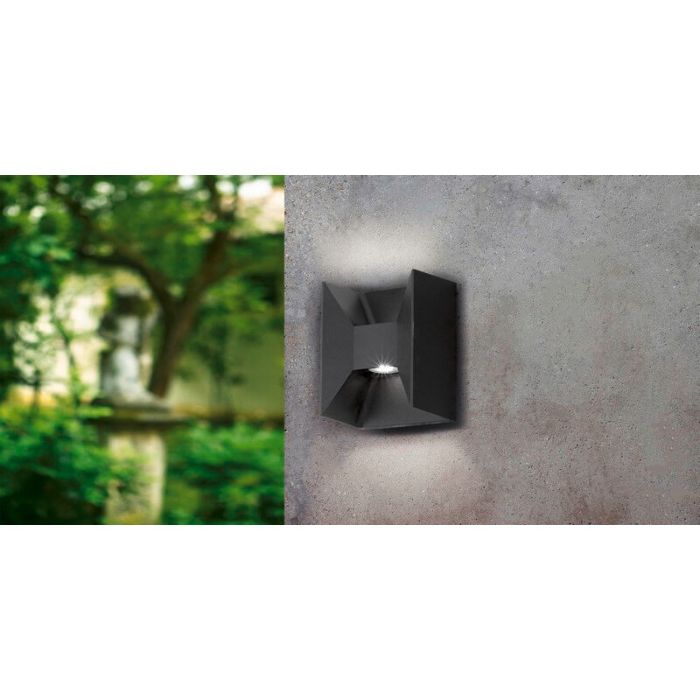 Anthrazit Außenleuchte Aluminium, Jeslynn, 3W, 3000K LED, IP44