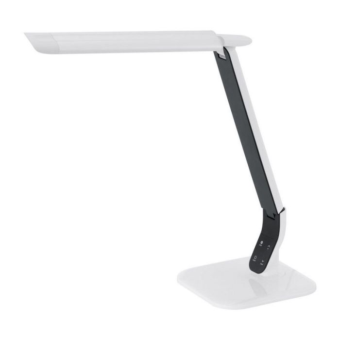 Weiße design Schreibtischlampe Kunststoff, Ilias, 6W, 5000K LED, mit Touch-Dimmer