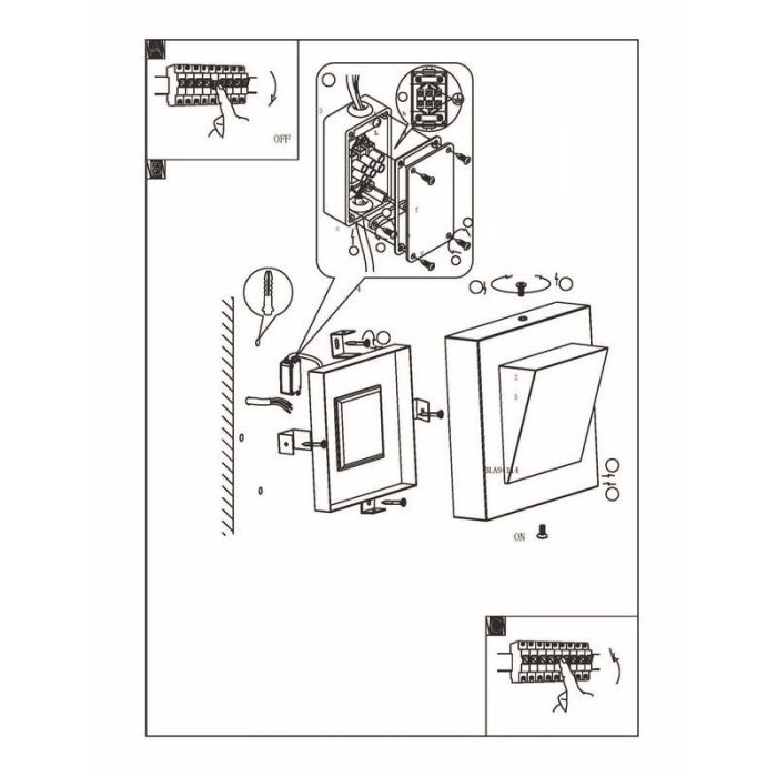 Silberne Außenleuchte Kunststoff, Mell, 4W, 3000K LED, IP44