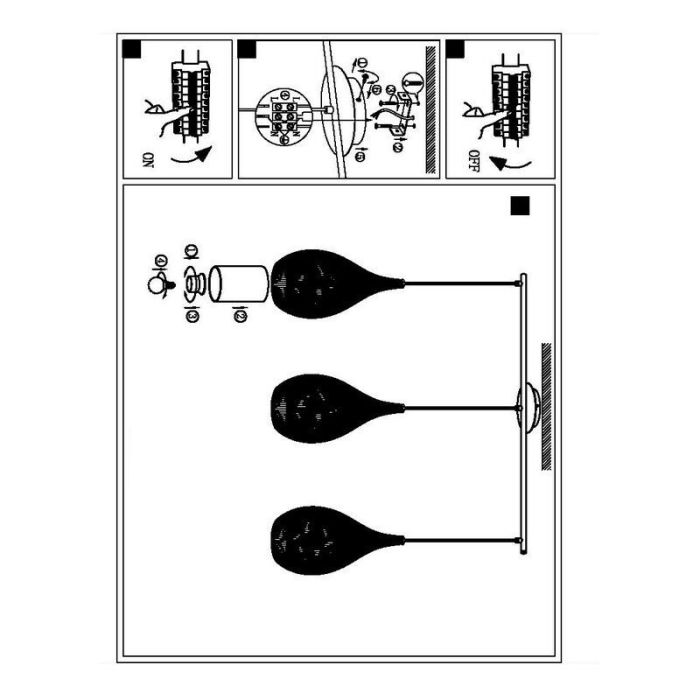 Weiße moderne Pendelleuchte Glas, Maritima