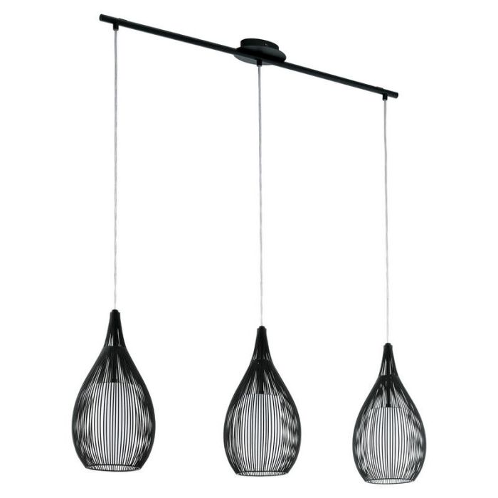 Schwarze moderne Pendelleuchte Glas, Maritima
