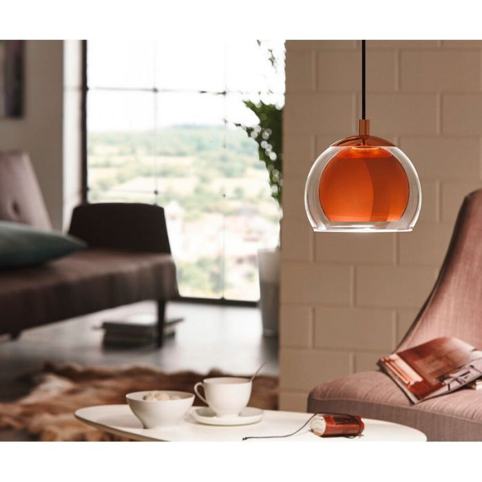 Kupfer design Pendelleuchte Glas, Iroma