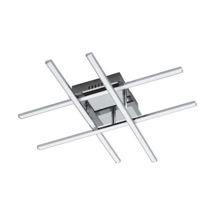 Chrom moderne Deckenleuchte Stahl, Arantxa, 24W, 3000K LED