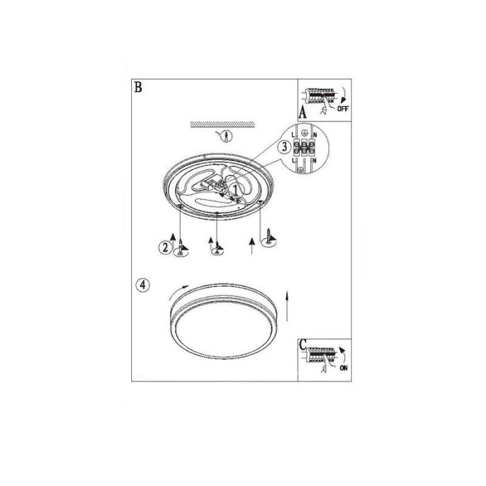 Weiße Deckenleuchte Kunststoff, Arnoldus, 24W, 3000K LED