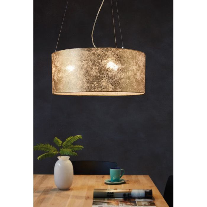 Beige moderne Pendelleuchte Stoff, Megan