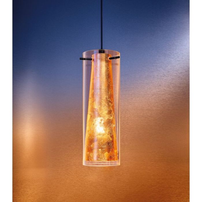 Goldene moderne Pendelleuchte Glas, Barceno