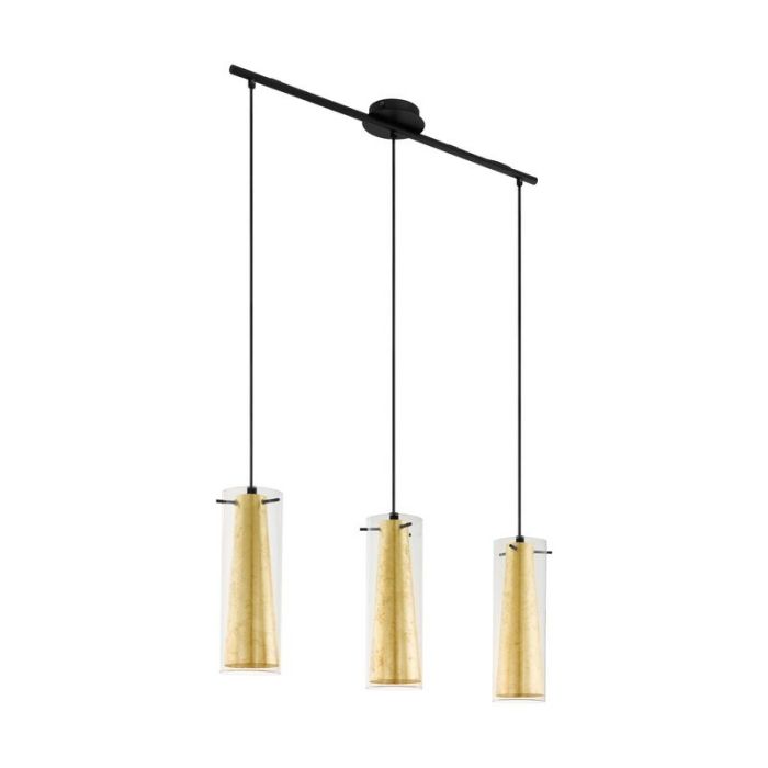 Goldene moderne Pendelleuchte Glas, Barceno