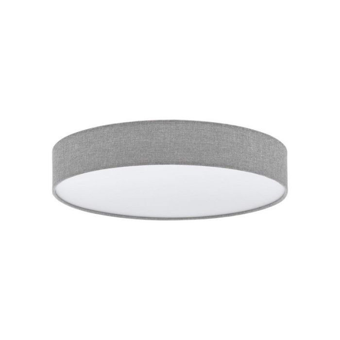 Graue moderne Deckenleuchte Kunststoff, Sila, 40W, warm- bis kaltweiß einstellbare LED, mit Fernbedienung