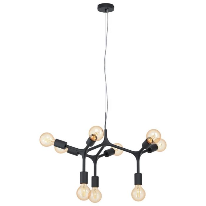 Schwarze moderne Pendelleuchte Stahl, Anjana