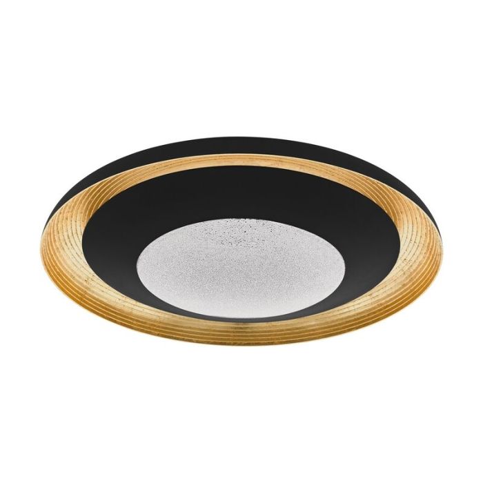 Goldene moderne Deckenlampe Kunststoff, Maddy, 24W, in Lichtfarbe einstellbare LED