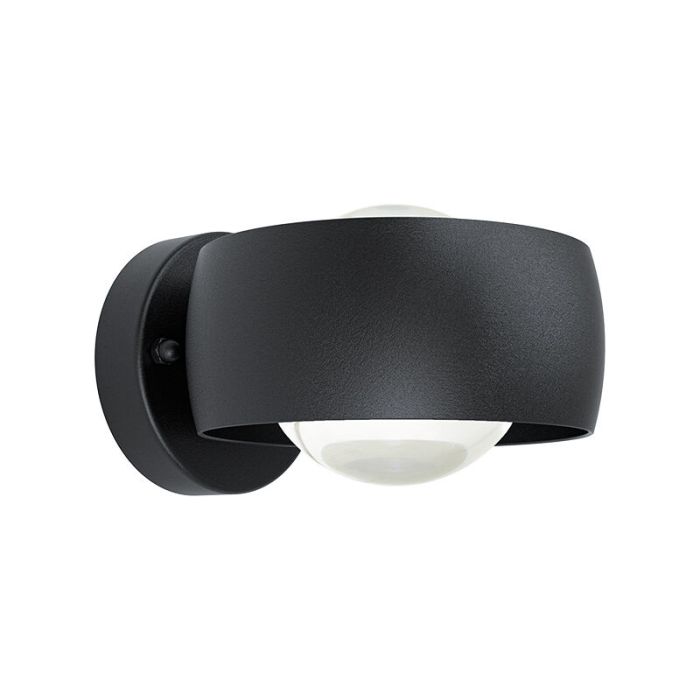 Schwarze moderne Außenleuchte Aluminium, Lyn, 2W, 3000K LED, IP44