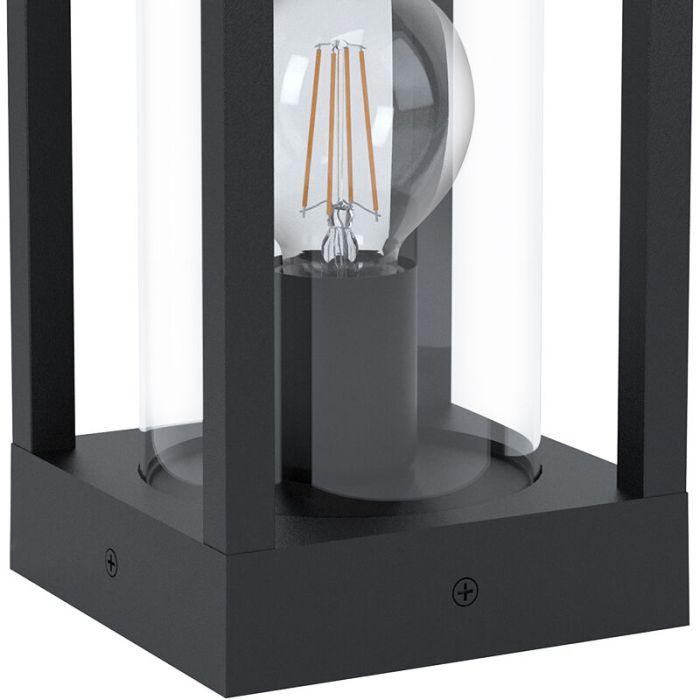 Schwarze moderne Außenleuchte Aluminium, Laszlo, IP54