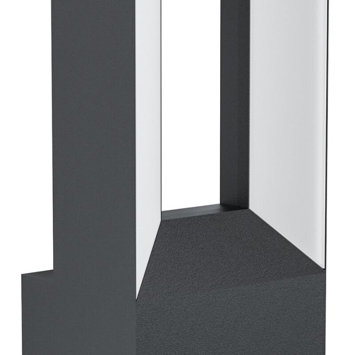 Schwarze moderne Außen Wandleuchte mit Bewegungsmelder Aluminium, Larisa, 5W, 3000K LED, IP44