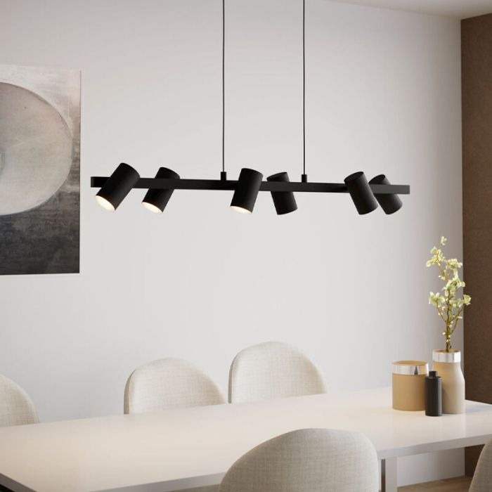Schwarze moderne Pendelleuchte Stahl, Patrice