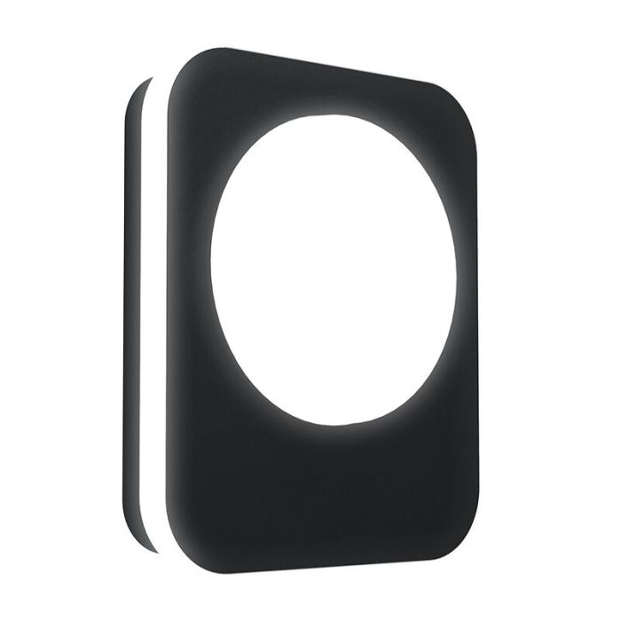 Schwarze moderne Außenleuchte Aluminium, Luut, 9W, 3000K LED, IP44