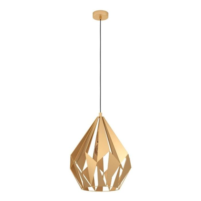 Goldene industrielle Pendelleuchte Aluminium, Acri