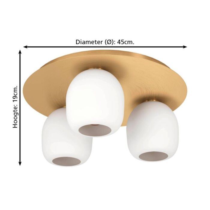 Weiße design Deckenleuchte Glas, Jeannine