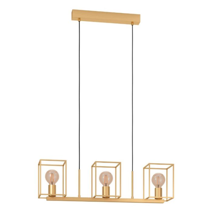 Goldene industrielle Pendelleuchte Aluminium, Teis