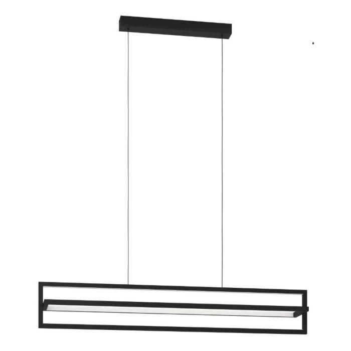 Schwarze moderne Pendelleuchte Aluminium, Lianne, 34W, warm- bis kaltweiß einstellbare LED, 3-stufig dimmbar