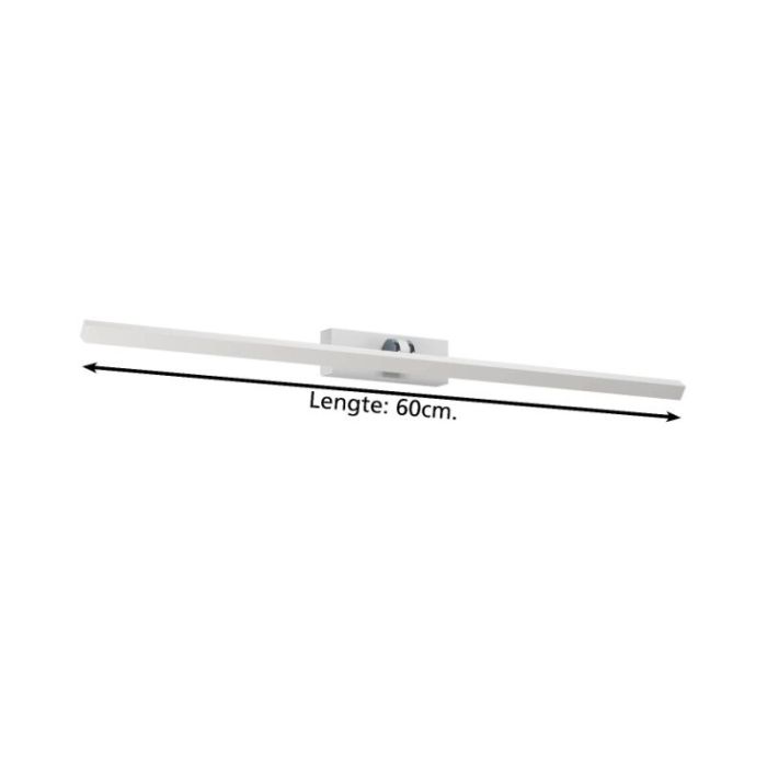 Weiße moderne Spiegelbeleuchtung Kunststoff, Keisha, 5W, warm- bis kaltweiß einstellbare LED, IP44, 3-stufig dimmbar