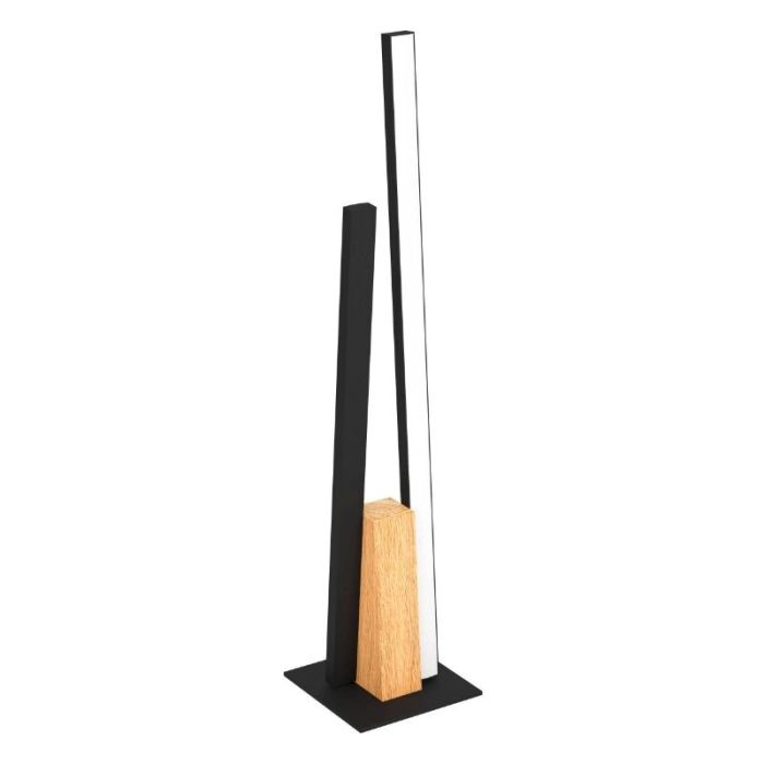 Schwarze moderne Tischleuchte Aluminium, Leintje, 6,8W, 3000K LED, mit Schalter