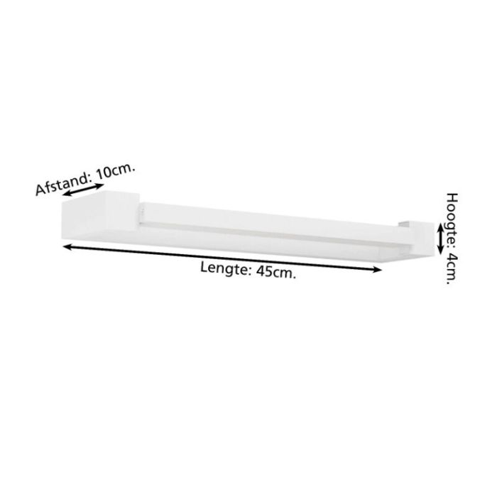 Chrom moderne Spiegelbeleuchtung Aluminium, Shukri, 8,9W, 4000K LED, IP44