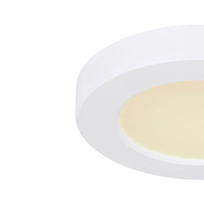 Weiße Deckenlampe Kunststoff, Cage, 6W, in Lichtfarbe einstellbare LED