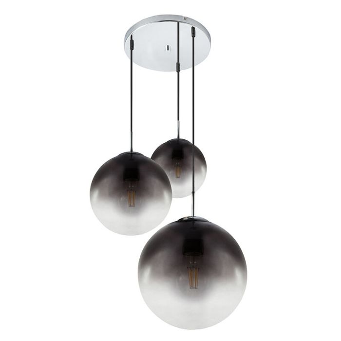 Chrom design Pendelleuchte Glas, Novia