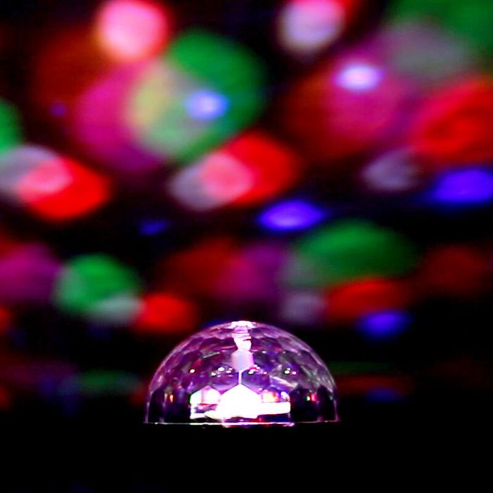 Mehrfarbige Disco Beleuchtung Kunststoff, Laurin, 3W, RGB LED, mit Schalter
