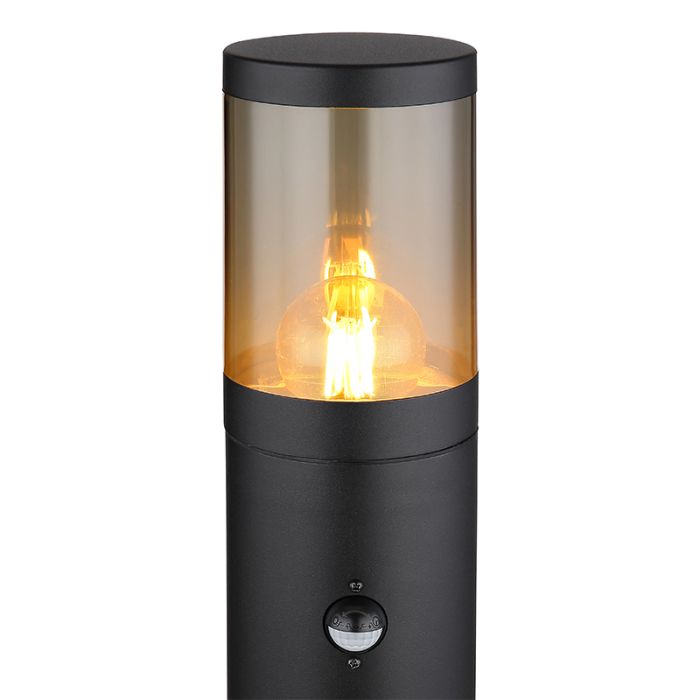 Schwarze moderne Außenleuchte Edelstahl, Lambert, IP44