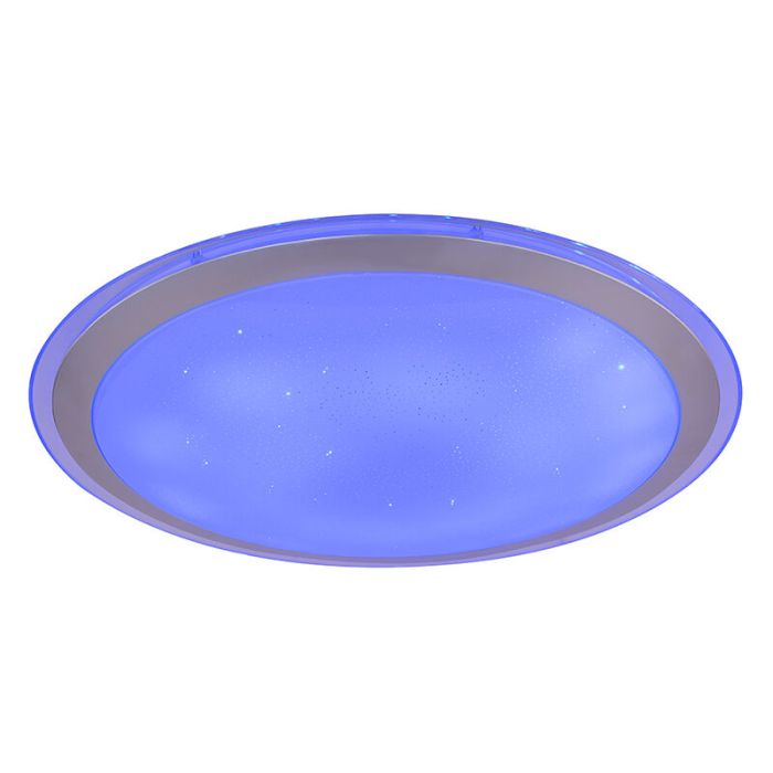 Weiße moderne Smart Deckenleuchte Metall, Vinay, 30W, RGBW LED