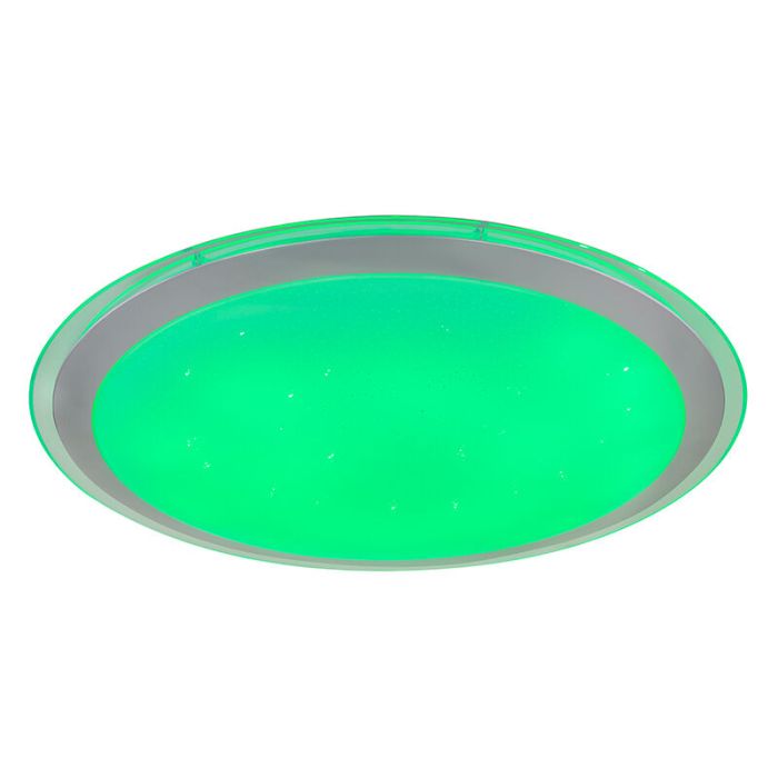 Weiße moderne Smart Deckenleuchte Metall, Vinay, 30W, RGBW LED