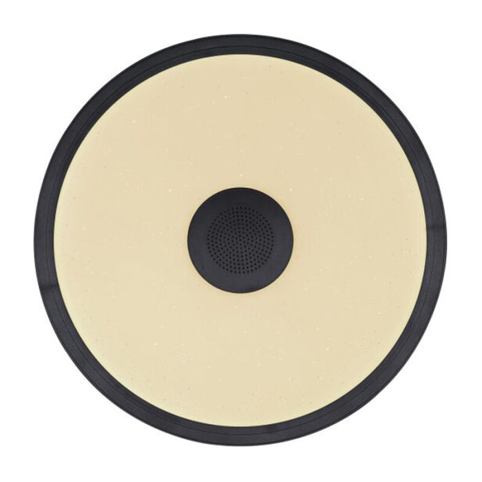 Schwarze moderne Deckenlampe Kunststoff, Musica, 18W, in Lichtfarbe einstellbare LED, IP44, mit Fernbedienung