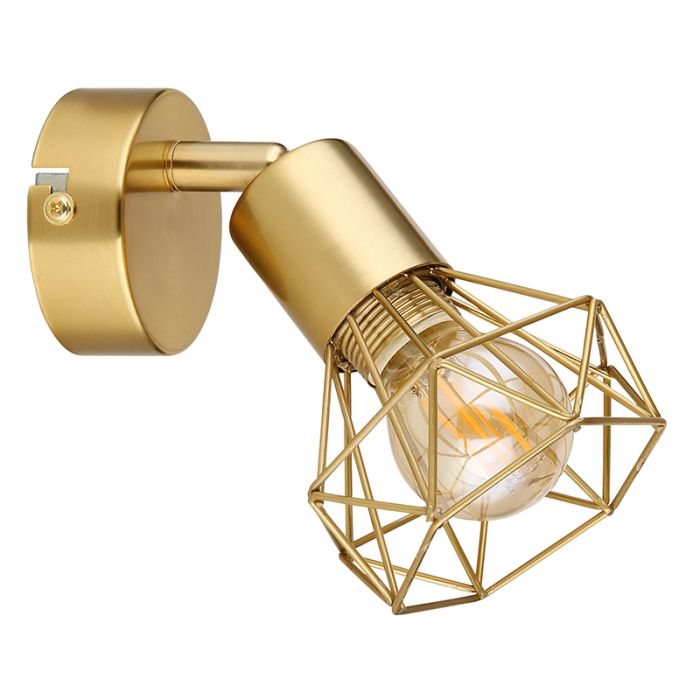 Goldene industrielle Wandstrahler Metall, Oebele