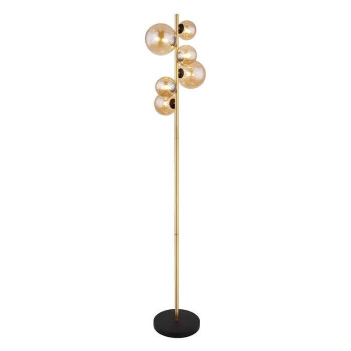 Bernstein design Stehlampe Glas, Melinda, mit Schalter