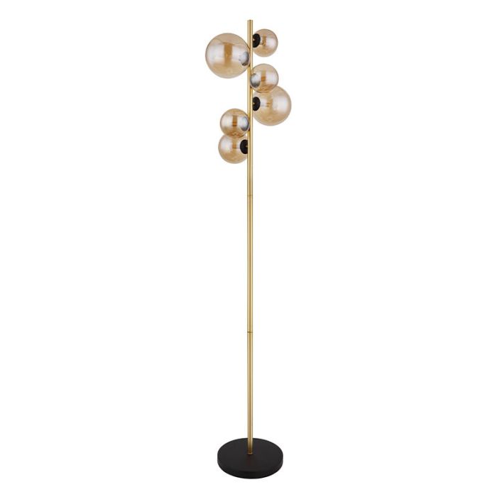 Bernstein design Stehlampe Glas, Melinda, mit Schalter