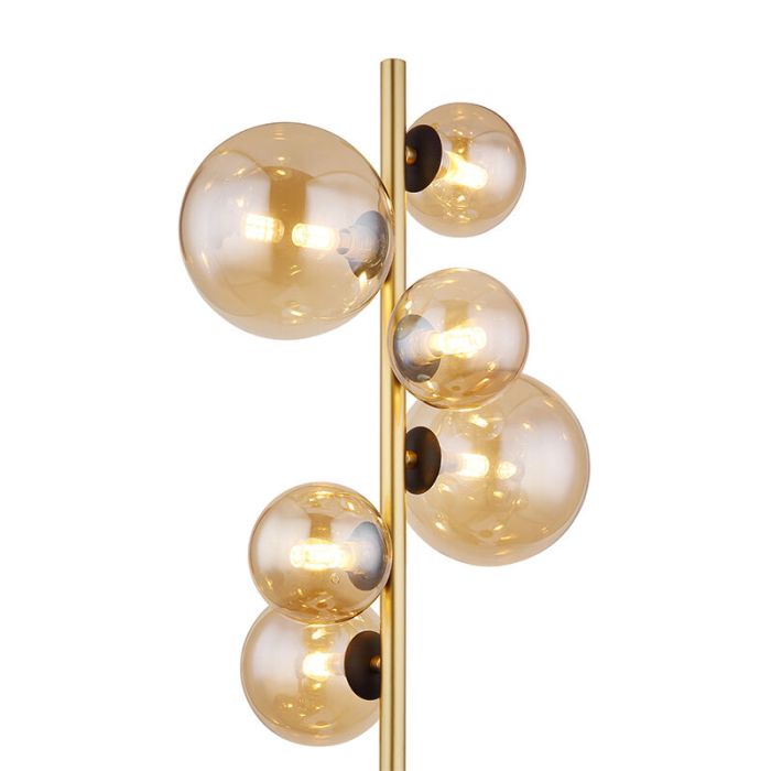 Bernstein design Stehlampe Glas, Melinda, mit Schalter
