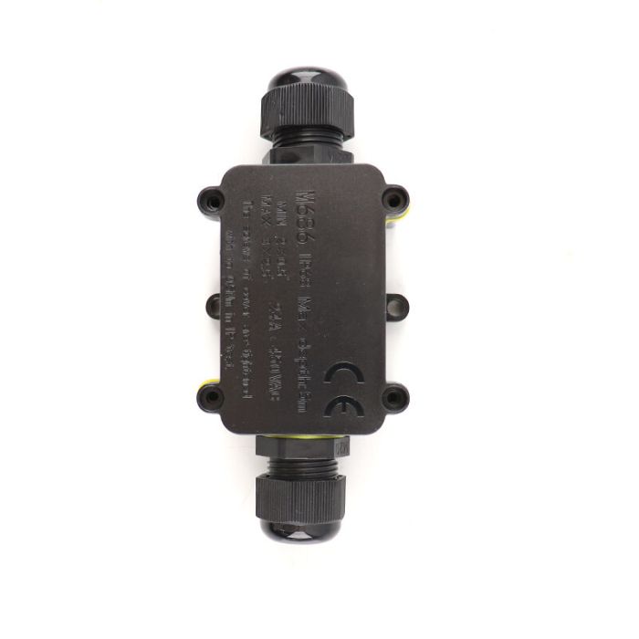 Wasserdichte 2-Wege-Kabelkupplung mit innenliegendem Wago-Stecker, IP68
